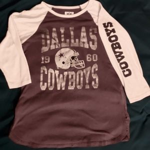 Official NFL apparel Vintage Dallas Cowboys 3/4 sleeve t shirt